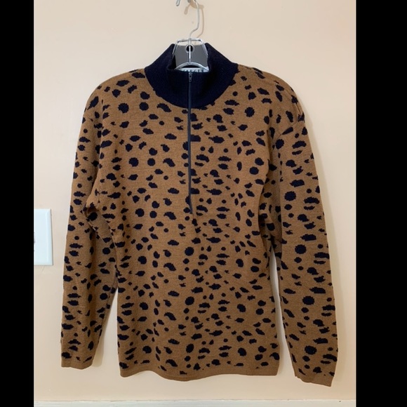 jaeger Sweaters - Vintage Cheetah Wool Pullover Sz 6/8